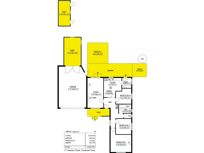 17 Nautilus Road, Elizabeth East SA 5112 Floorplan