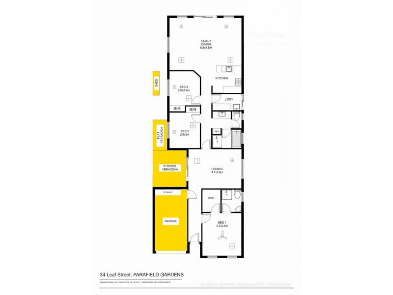 34 Leaf Street, Parafield Gardens SA 5107 Floorplan