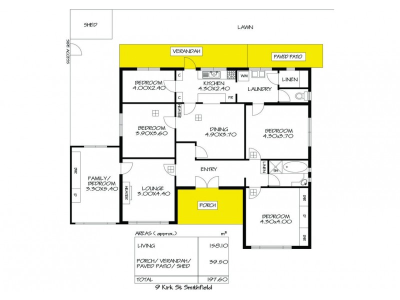 9 Kirk Street, Smithfield SA 5114 Floorplan