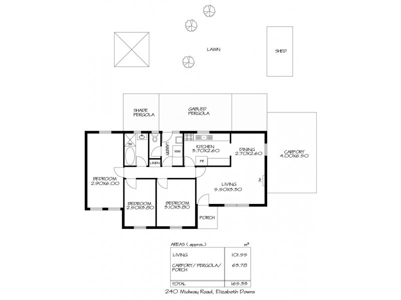 240 Midway Road, Elizabeth Downs SA 5113 Floorplan