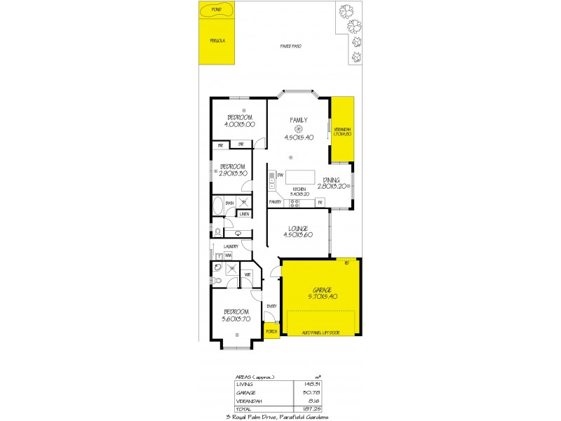 3 Royal Palm Drive, Parafield Gardens SA 5107 Floorplan