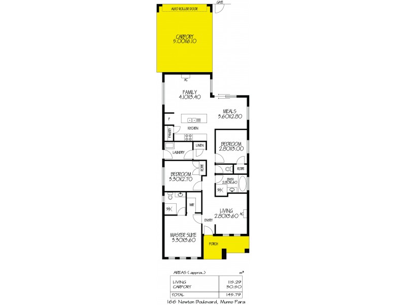 166 Newton Boulevard, Munno Para SA 5115 Floorplan