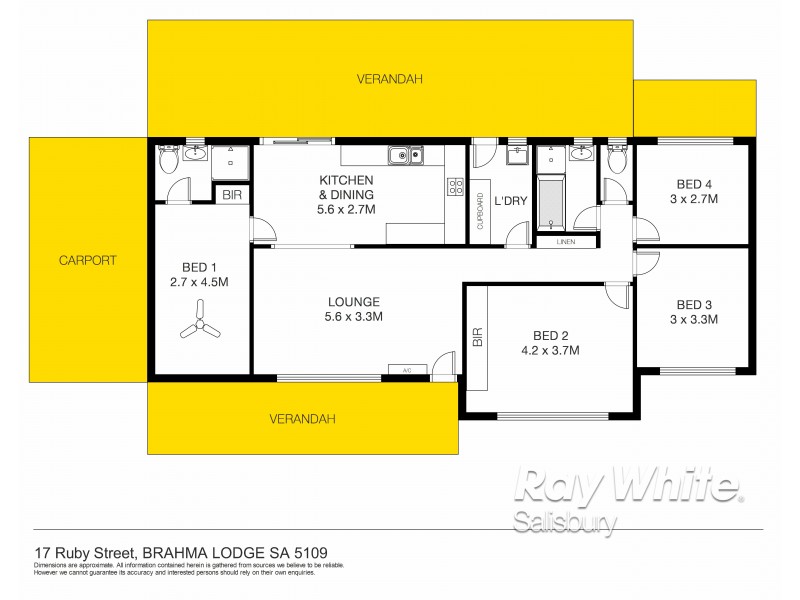 17 Ruby Street, Brahma Lodge SA 5109 Floorplan