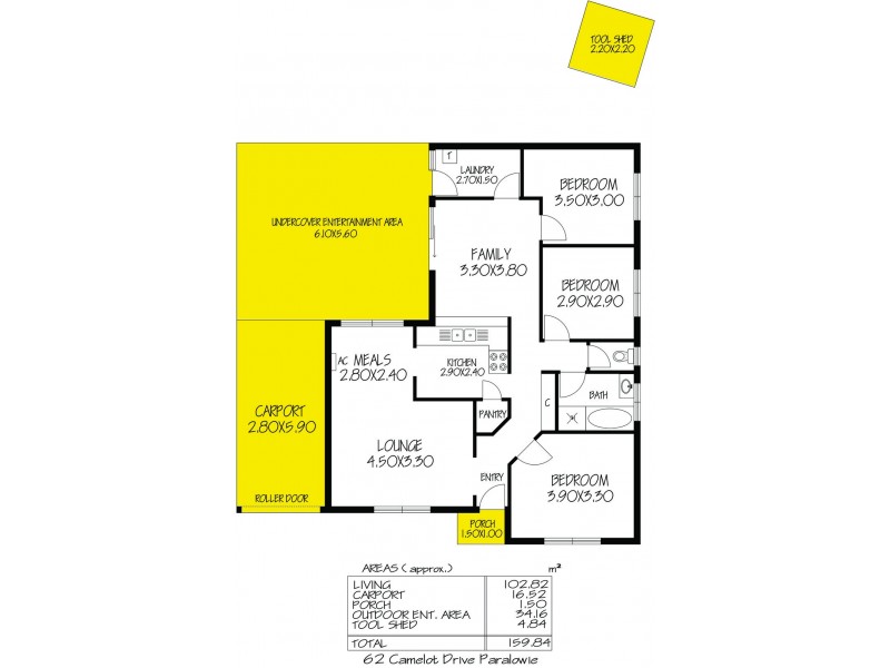 62 Camelot Drive, Paralowie SA 5108 Floorplan