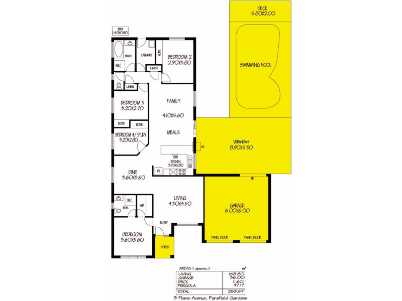 3 Flavio Avenue, Parafield Gardens SA 5107 Floorplan