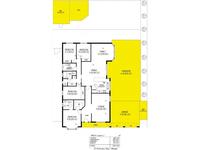 21 Berkeley Way, Hillbank SA 5112 Floorplan