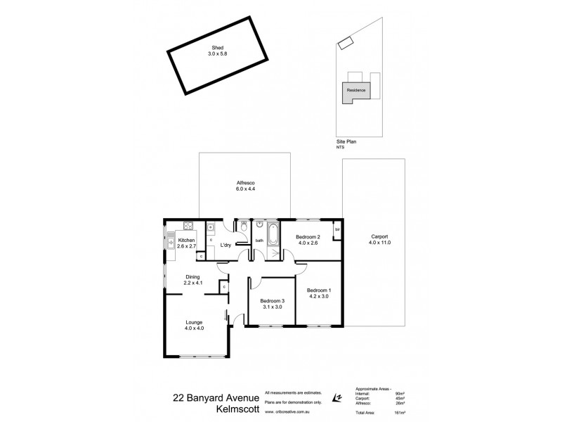 22 Banyard Avenue, Kelmscott WA 6111 Floorplan