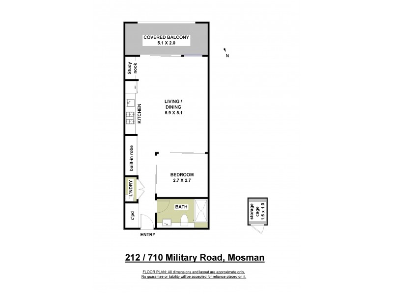 212/710 Military Road, Mosman NSW 2088 Floorplan