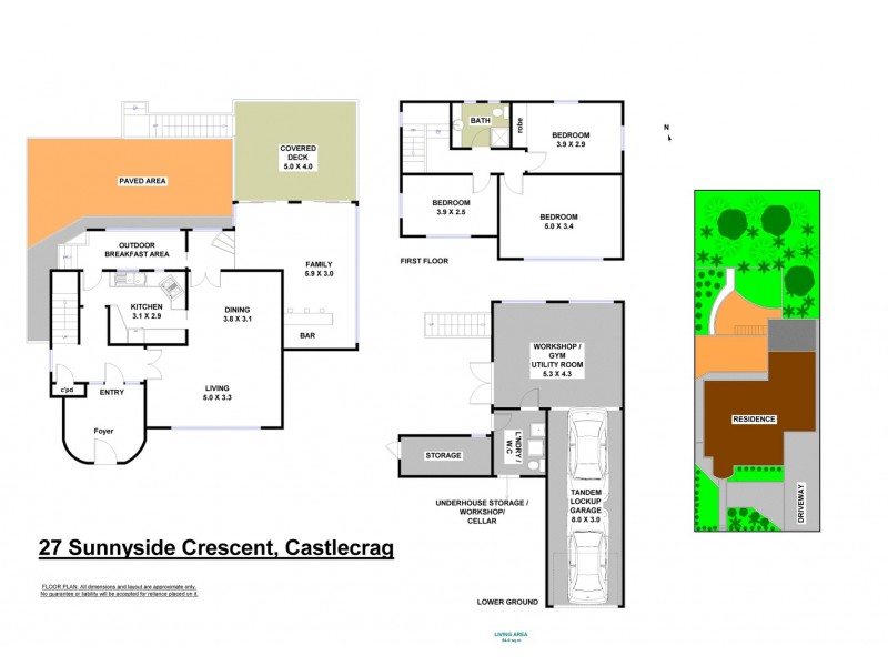 27 Sunnyside Crescent, Castlecrag NSW 2068 Floorplan