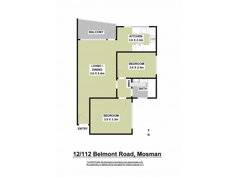12/112 Belmont Road, Mosman NSW 2088 Floorplan