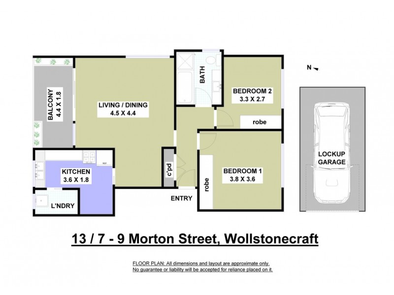 13/7-9 Morton Street, Wollstonecraft NSW 2065 Floorplan