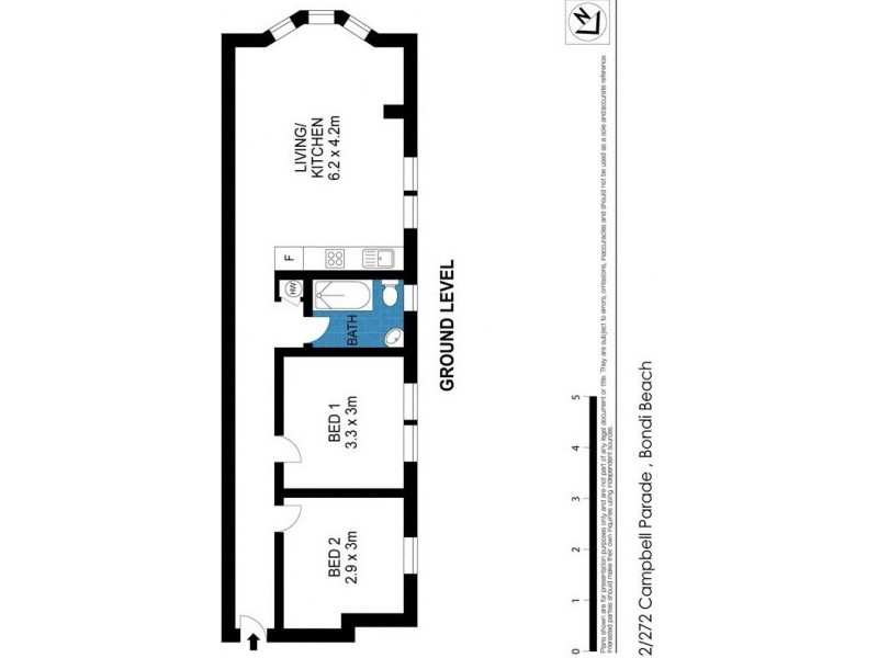 2/272 Campbell Pde, Bondi Beach NSW 2026 Floorplan