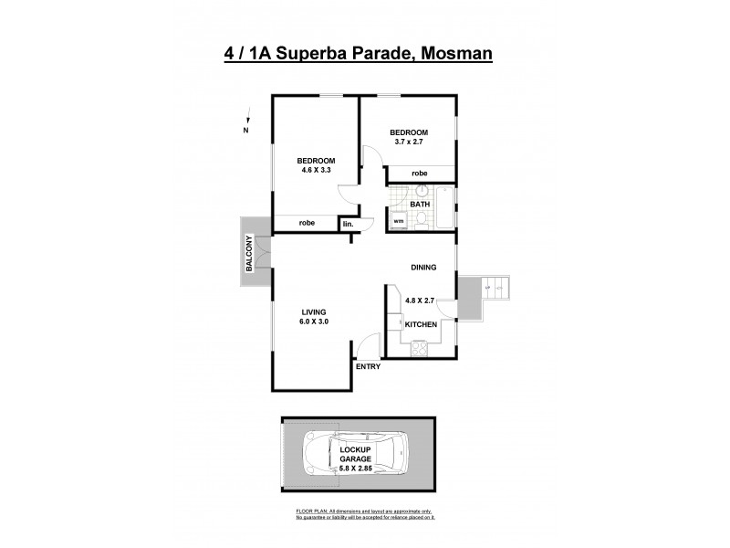 4/1A Superba Parade, Mosman NSW 2088 Floorplan