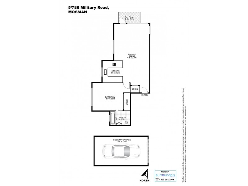 5/786 Military Road, Mosman NSW 2088 Floorplan