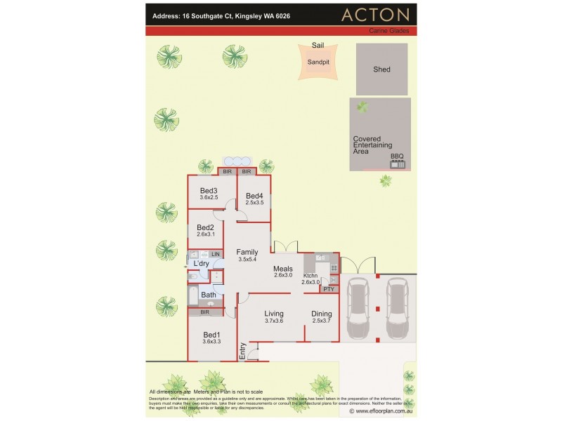 16 Southgate Court, Kingsley WA 6026 Floorplan