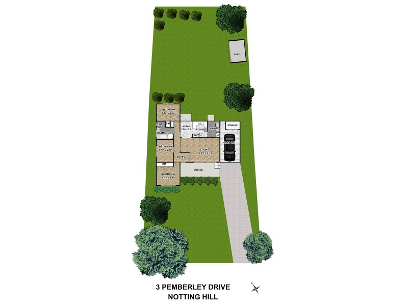 3 Pemberley Drive, Notting Hill VIC 3168 Floorplan