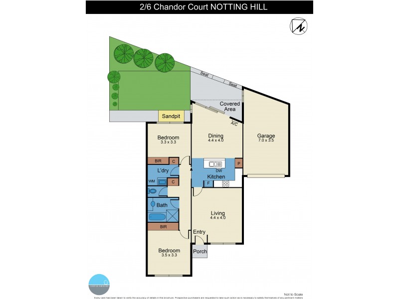 2/6 Chandor Court, Notting Hill VIC 3168 Floorplan