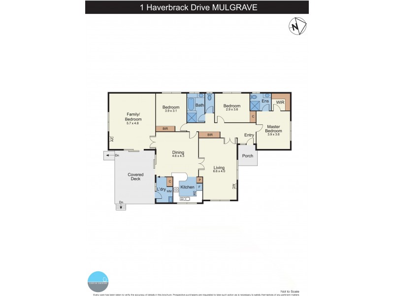1 Haverbrack Drive, Mulgrave VIC 3170 Floorplan