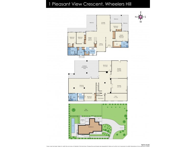 1 Pleasant View Crescent, Wheelers Hill VIC 3150 Floorplan