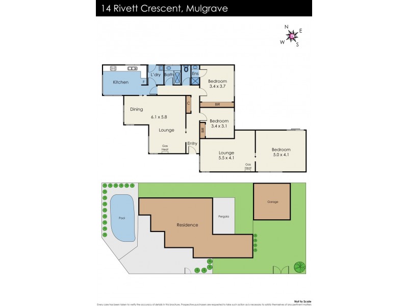 14 Rivett Crescent, Mulgrave VIC 3170 Floorplan