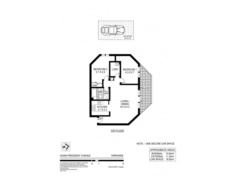 42/494 President Avenue, Kirrawee NSW 2232 Floorplan