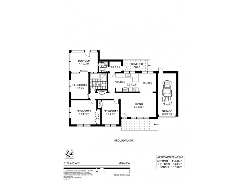 7 Lola Place, Miranda NSW 2228 Floorplan