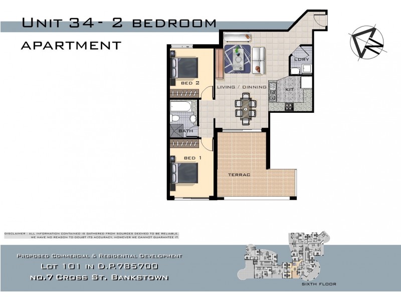 34/7-9 Cross Street, Bankstown NSW 2200 Floorplan