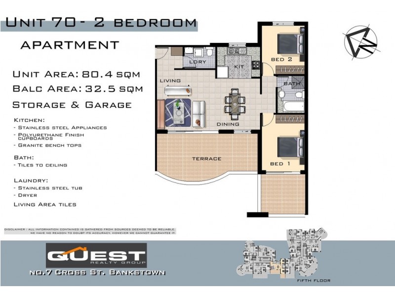 70/7-9 Cross Street, Bankstown NSW 2200 Floorplan