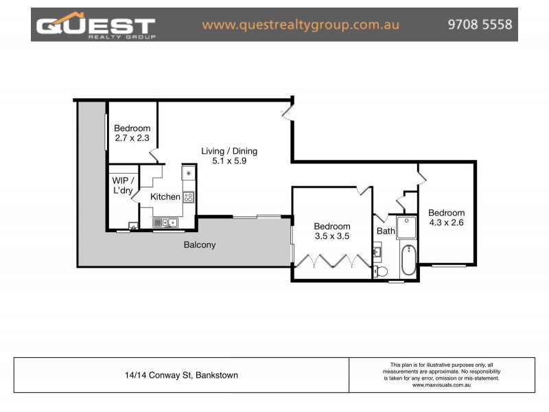 14/14-16 Conway Road, Bankstown NSW 2200 Floorplan