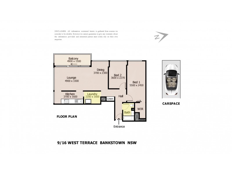 9/16 West Terrace, Bankstown NSW 2200 Floorplan