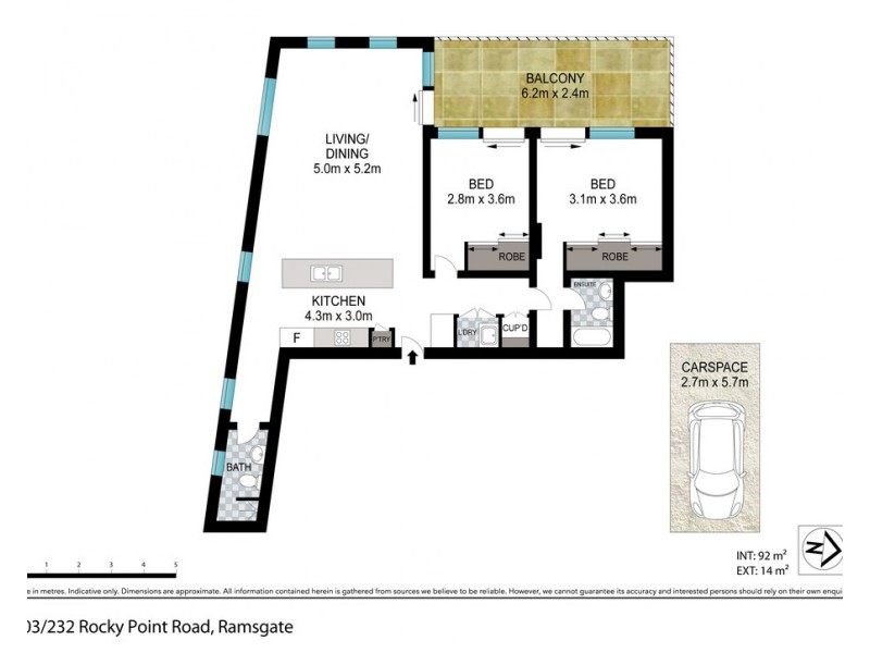 203/232-234 Rocky Point Road, Ramsgate NSW 2217 Floorplan