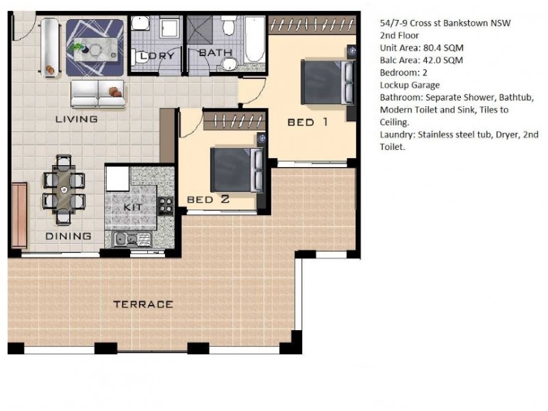 54/7-9 Cross Street, Bankstown NSW 2200 Floorplan