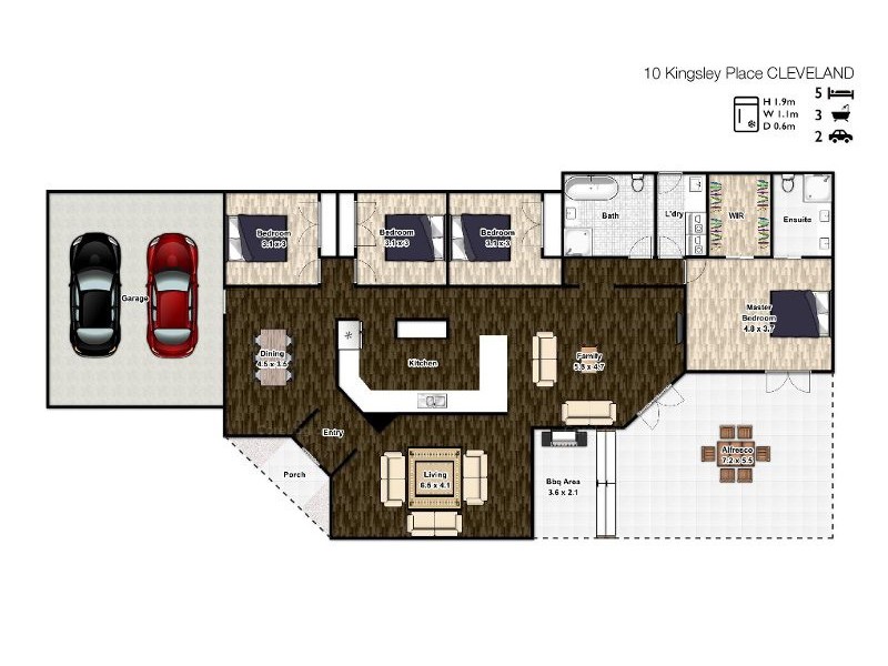 10 Kingsley Place, Cleveland QLD 4163 Floorplan