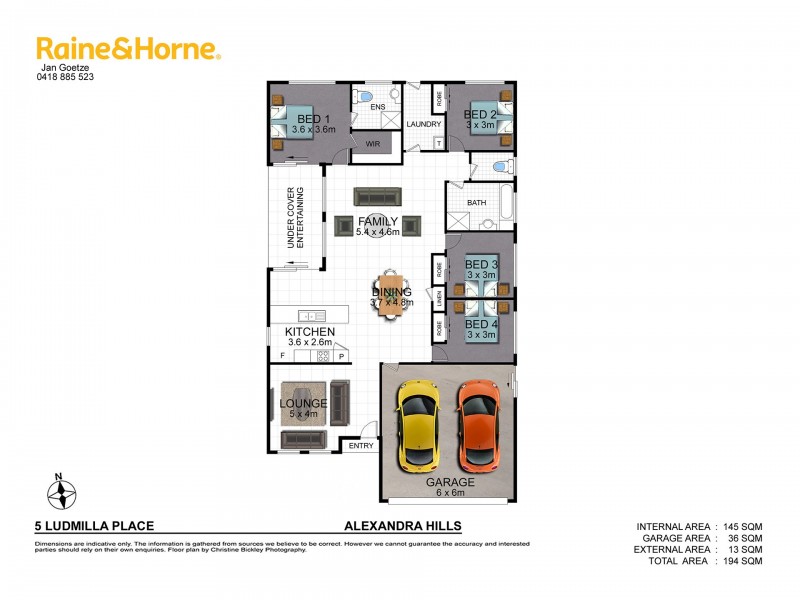 5 Ludmilla Place, Alexandra Hills QLD 4161 Floorplan