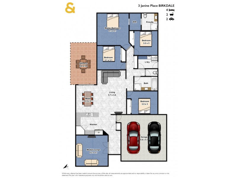 3 Janine Place, Birkdale QLD 4159 Floorplan