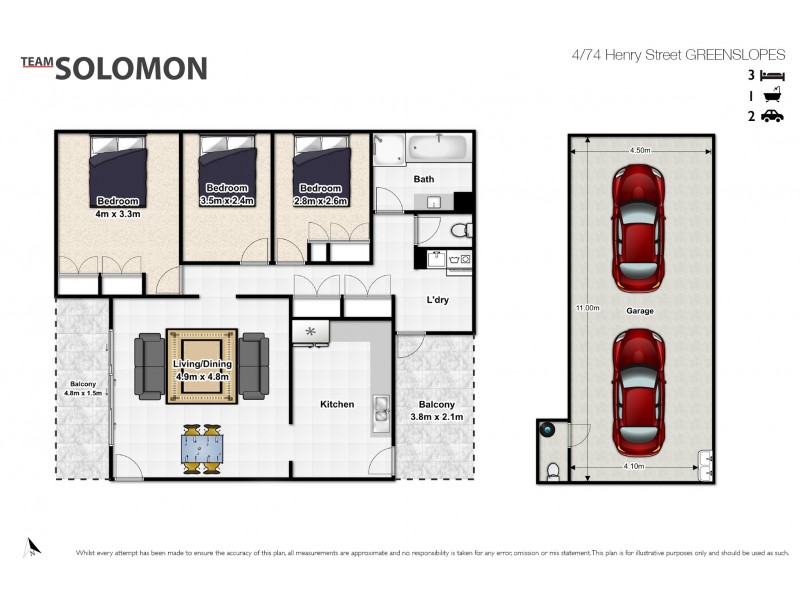 4/74 Henry Street, Greenslopes QLD 4120 Floorplan