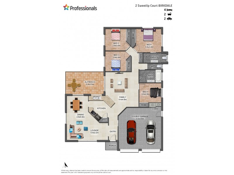 2 Sweetlip Court, Birkdale QLD 4159 Floorplan