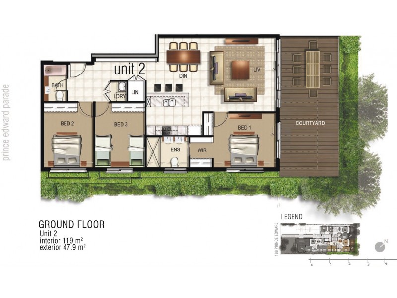 2/188 Prince Edward Parade, Scarborough QLD 4020 Floorplan