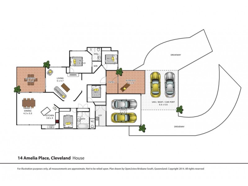 14 Amelia Place, Cleveland QLD 4163 Floorplan