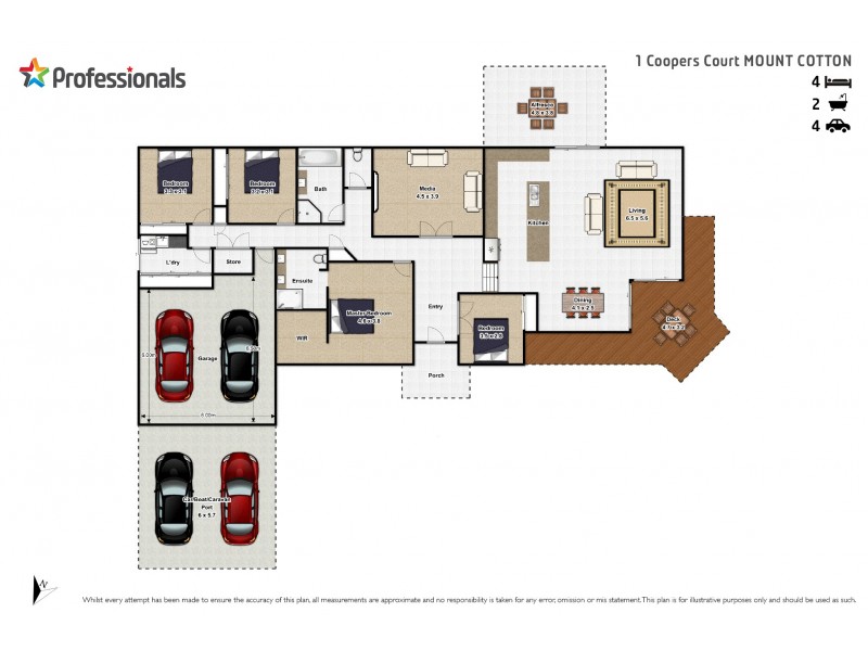 1 Coopers Court, Mount Cotton QLD 4165 Floorplan