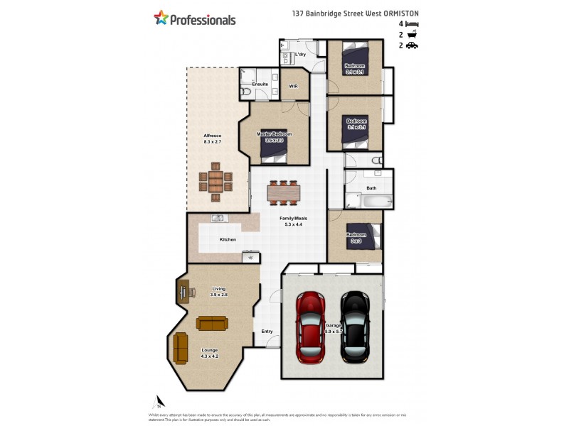 137 Bainbridge Street, Ormiston QLD 4160 Floorplan