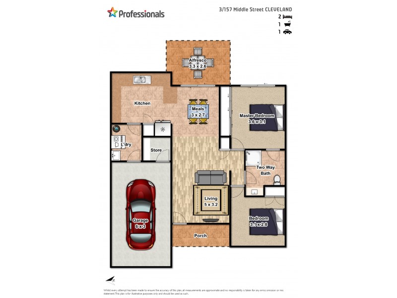 3/157 Middle Street, Cleveland QLD 4163 Floorplan