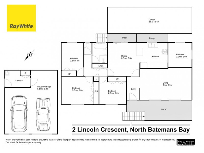 2 Lincoln Crescent, North Batemans Bay NSW 2536 Floorplan