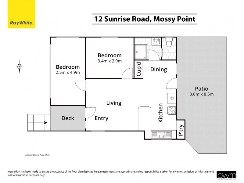 12 Sunrise Road, Mossy Point NSW 2537 Floorplan