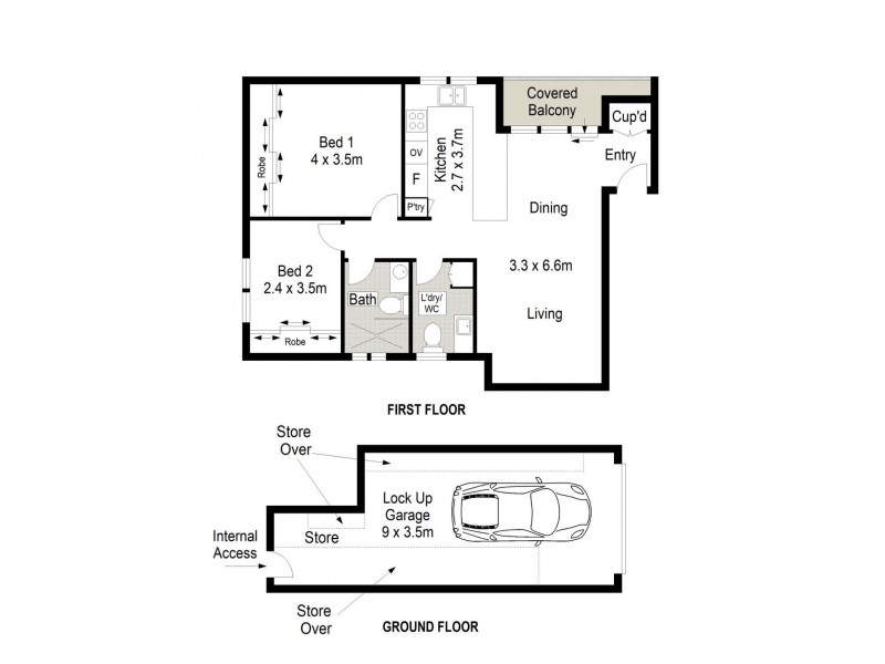 2/12-14 Elizabeth Place, Cronulla NSW 2230 Floorplan