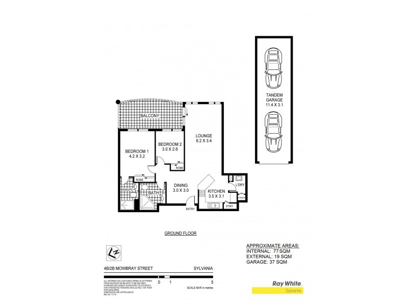 4B/2B Mowbray Street, Sylvania NSW 2224 Floorplan