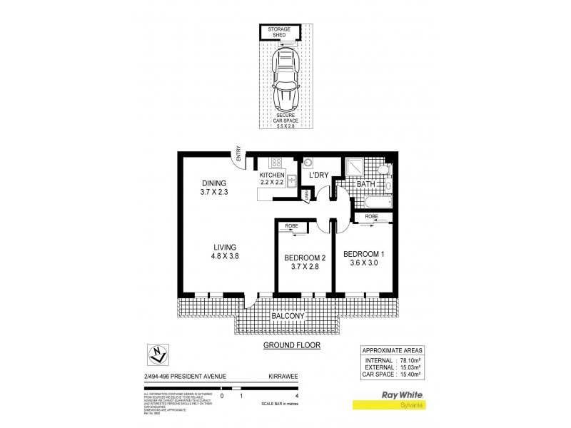 2/494-496 President Avenue, Kirrawee NSW 2232 Floorplan