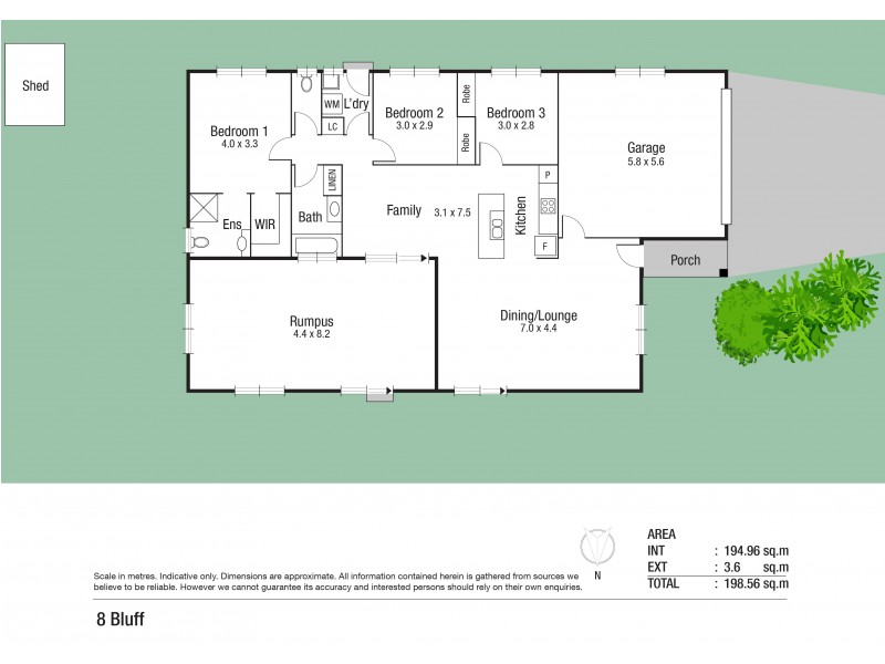8 Bluff Street, Bushland Beach QLD 4818 Floorplan