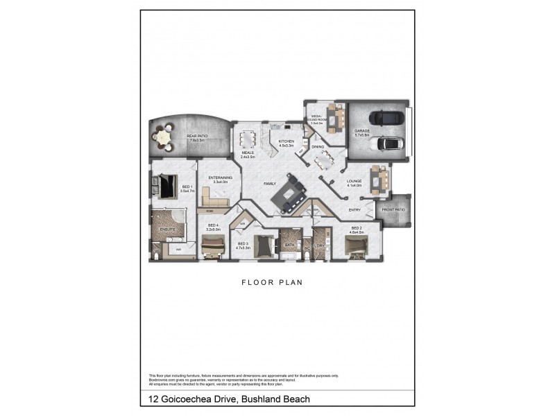 12 Goicoechea Drive, Bushland Beach QLD 4818 Floorplan