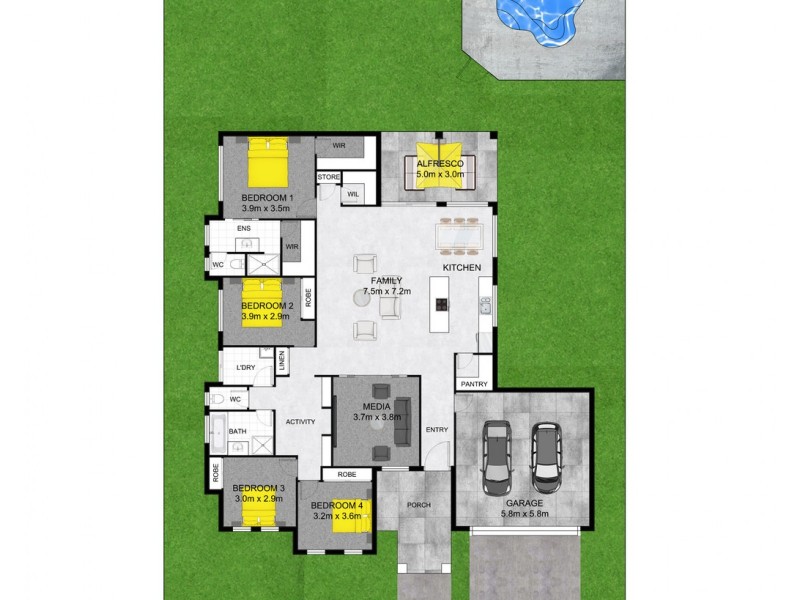 3 Huntsmans Crescent, Shaw QLD 4818 Floorplan